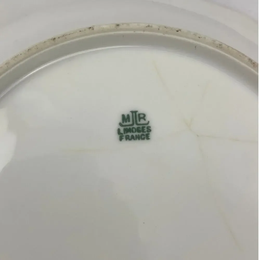 Antique Limoges Bowl France Handpainted Pink Roses Gold Accent Artist Signed VTG - Picture 4 of 15